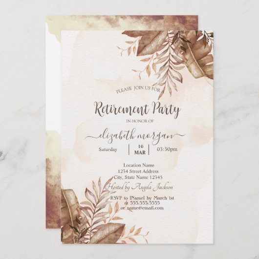 Invitation Parti de retraite de l'automne (Devant / Derrière)