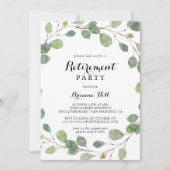 Invitation Parti de retraite de l'Eucalyptus de verdure (Devant)