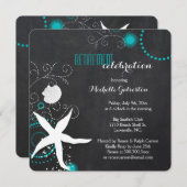 Invitation Parti de retraite de Plage Chalkboard (Devant / Derrière)