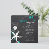 Invitation Parti de retraite de Plage Chalkboard (Debout devant)