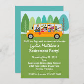 Invitation Parti de retraite des chauffeurs de bus de l'école (Devant / Derrière)