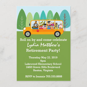 Invitation Parti de retraite des chauffeurs de bus de l'école