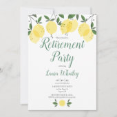 Invitation Parti de retraite des citrons modernes (Devant)