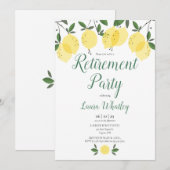 Invitation Parti de retraite des citrons modernes (Devant / Derrière)