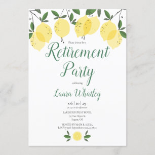 Invitation Parti de retraite des citrons modernes