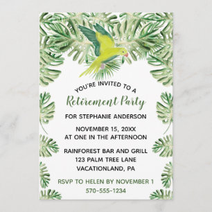 Invitation Parti de retraite des Feuilles et du perroquet ver
