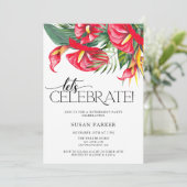 Invitation Parti de retraite des fleurs tropicales (Debout devant)