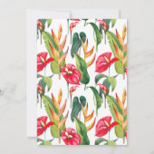 Invitation Parti de retraite des fleurs tropicales (Dos)