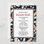 Invitation Parti de retraite des infirmières Noir (Dos)