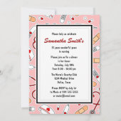 Invitation Parti de retraite des infirmières rose (Dos)