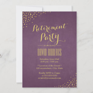 Invitation Parti de retraite des points d'or et de violet mod