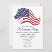Invitation Parti de retraite du drapeau patriotique américain (Devant)