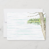 Invitation Parti de retraite du lac pittoresque et du canot (Dos)