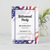 Invitation Parti de retraite d'un officier de police américai (Debout devant)