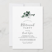 Invitation Parti de retraite Emerald Green (Devant)