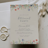 Invitation Parti de retraite Fleur sauvage multipolaire