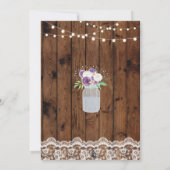 Invitation Parti de retraite Floral dentelle bois Mason Jar I (Dos)