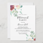 Invitation Parti de retraite florale Eucalyptus contemporain (Devant)