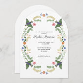 Invitation Parti de retraite florale lunaire (Devant / Derrière)