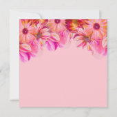 Invitation Parti de retraite florale rose et jaune (Dos)