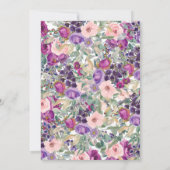 Invitation Parti de retraite florale rose vif (Dos)