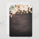 Invitation Parti de retraite florale rustique (Dos)