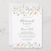 Invitation Parti de retraite florale Wild Multicolor (Devant)