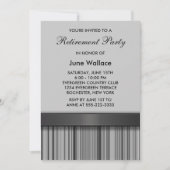Invitation Parti de retraite gris noir (Devant)