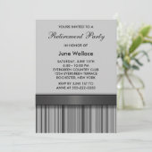 Invitation Parti de retraite gris noir (Debout devant)