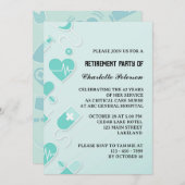 Invitation Parti de retraite infirmière moderne et unique (Devant / Derrière)