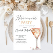 Invitation Parti de retraite Martini Glass