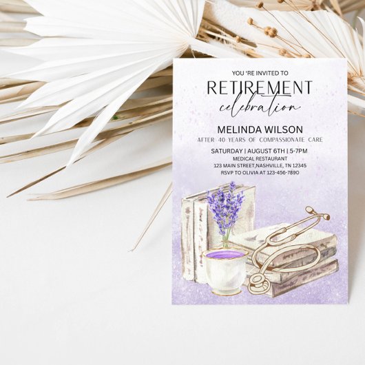 Invitation Parti de retraite Médicale et médecin à la retrait