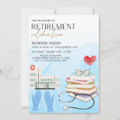 Invitation Parti de retraite Médicale et médecin à la retrait (Devant)