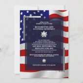 Invitation Parti de retraite militaire du drapeau américain/f (Devant)