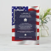 Invitation Parti de retraite militaire du drapeau américain/f (Debout devant)