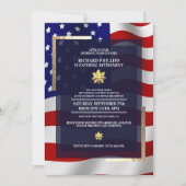 Invitation Parti de retraite militaire du drapeau américain/f (Devant)