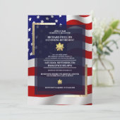 Invitation Parti de retraite militaire du drapeau américain/f (Debout devant)