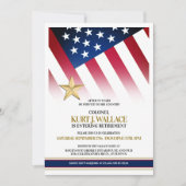 Invitation Parti de retraite militaire Gold Star (Devant)
