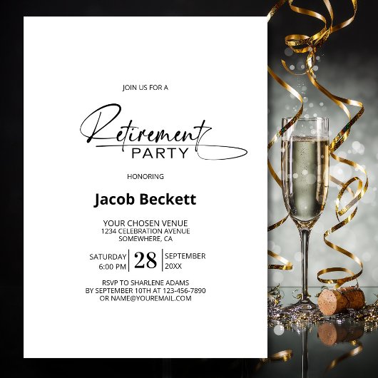 Invitation Parti de retraite minimaliste moderne