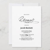 Invitation Parti de retraite minimaliste moderne (Devant)