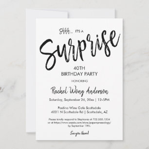 Invitation Parti de retraite minimaliste pour la surprise d'a