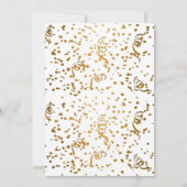 Invitation Parti de retraite moderne or noir Ballons Announ (Dos)