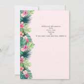 Invitation Parti de retraite moderne rose tropicale (Dos)