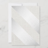 Invitation Parti de retraite moderne Silver Or Elegant Linge (Dos)
