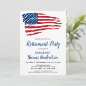Invitation Parti de retraite patriotique USA American Flag (Debout devant)