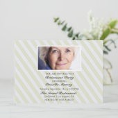 Invitation Parti de retraite Portrait Jaune Stripes (Debout devant)