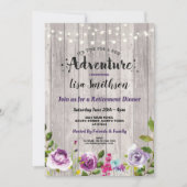 Invitation Parti de retraite pourpre en bois d'aventure (Devant)