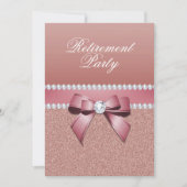 Invitation Parti de retraite romantique Rose Gold (Devant)