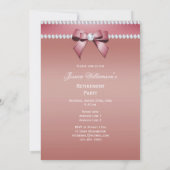 Invitation Parti de retraite romantique Rose Gold (Dos)