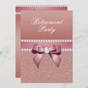 Invitation Parti de retraite romantique Rose Gold